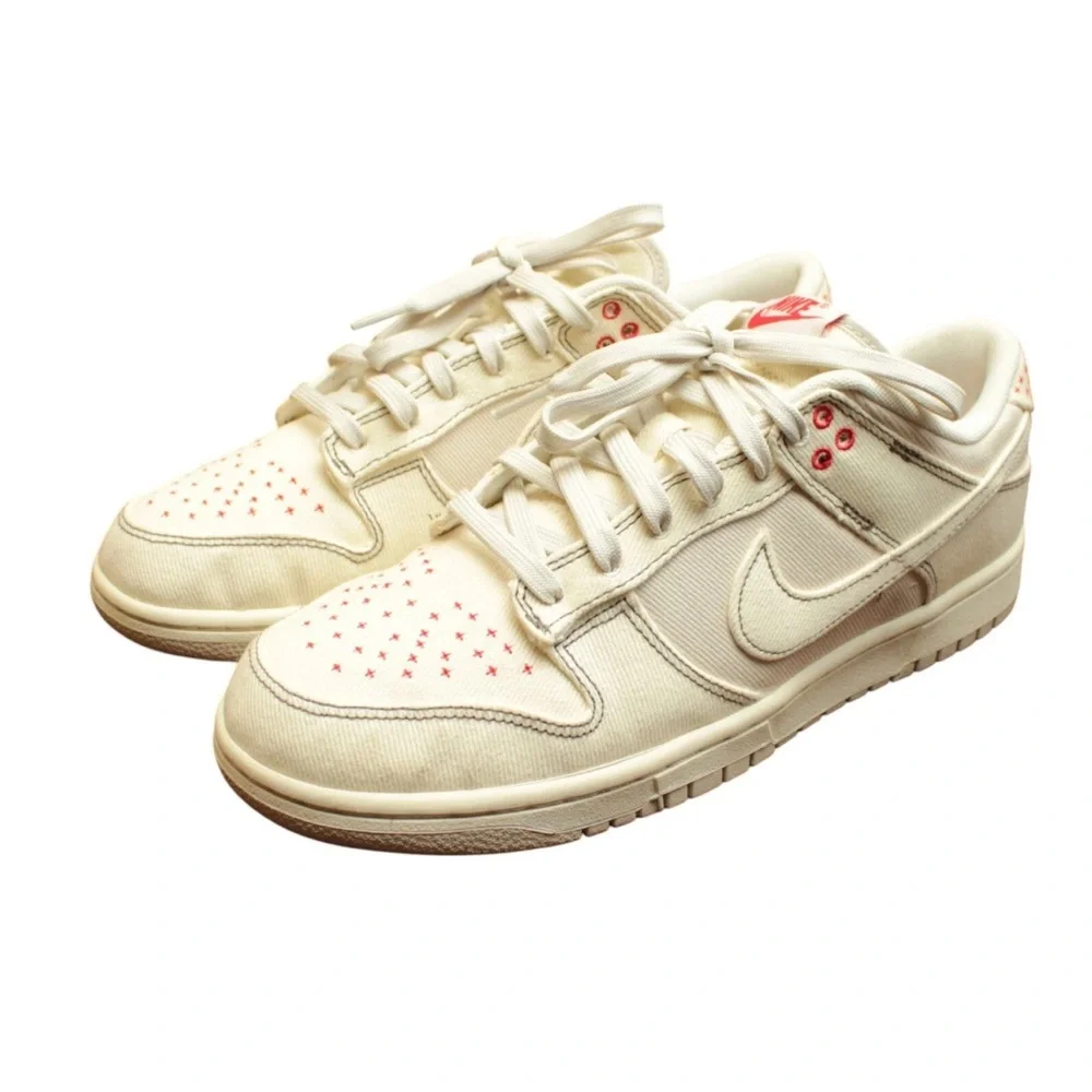 NIKE Men Size US10.5 Dunk Low Se Denim Orewood Sneakers Ivory Dv0834 Retro - Picture 1 of 14